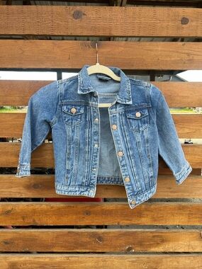 Little Bipsy Kids Denim Jacket in Medium Blue